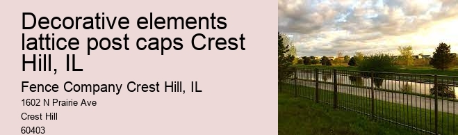 Decorative elements lattice post caps Crest Hill, IL