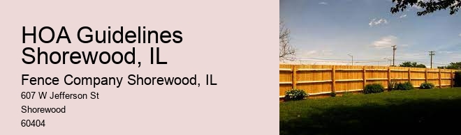 HOA Guidelines Shorewood, IL