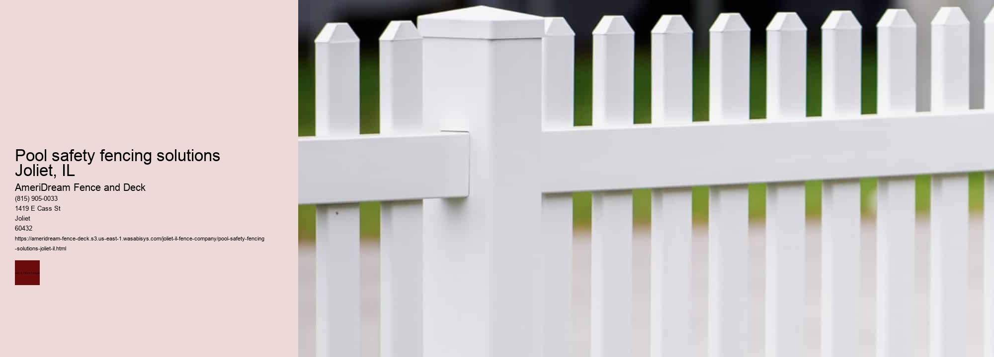Pool safety fencing solutions Joliet, IL