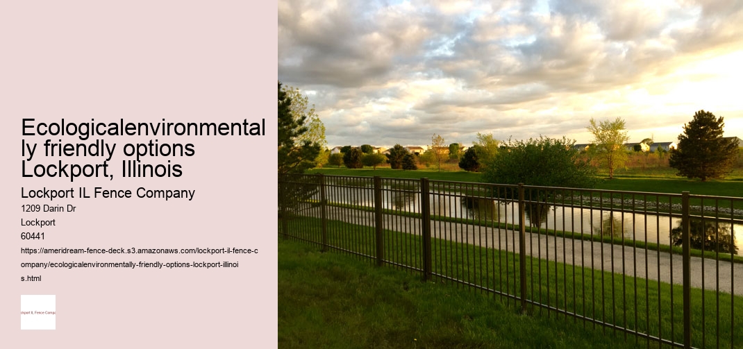 Ecologicalenvironmentally friendly options Lockport, Illinois