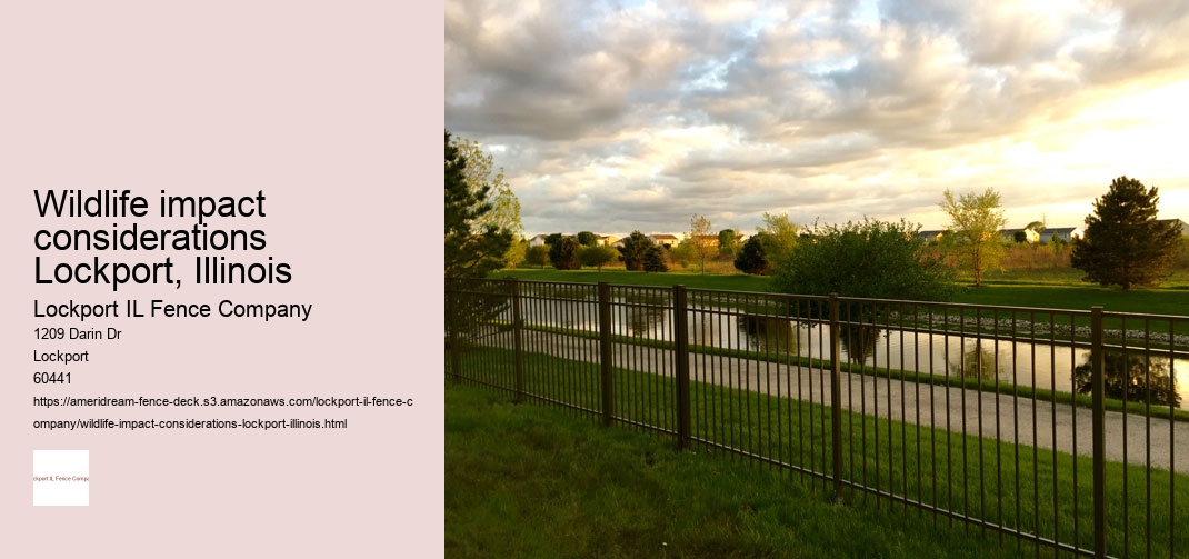 Wildlife impact considerations Lockport, Illinois