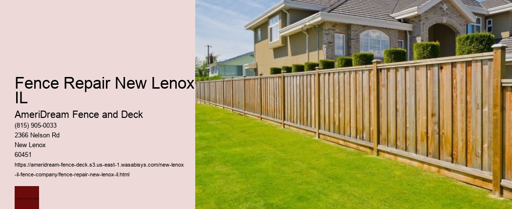 Fence Repair New Lenox, IL