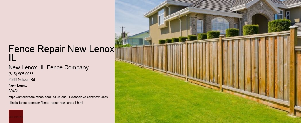 Fence Repair New Lenox, IL