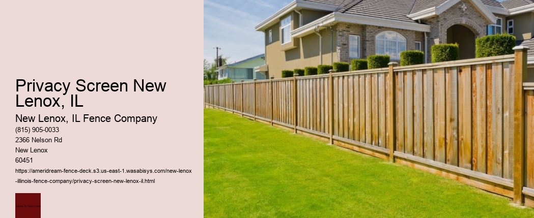 Privacy Screen New Lenox, IL